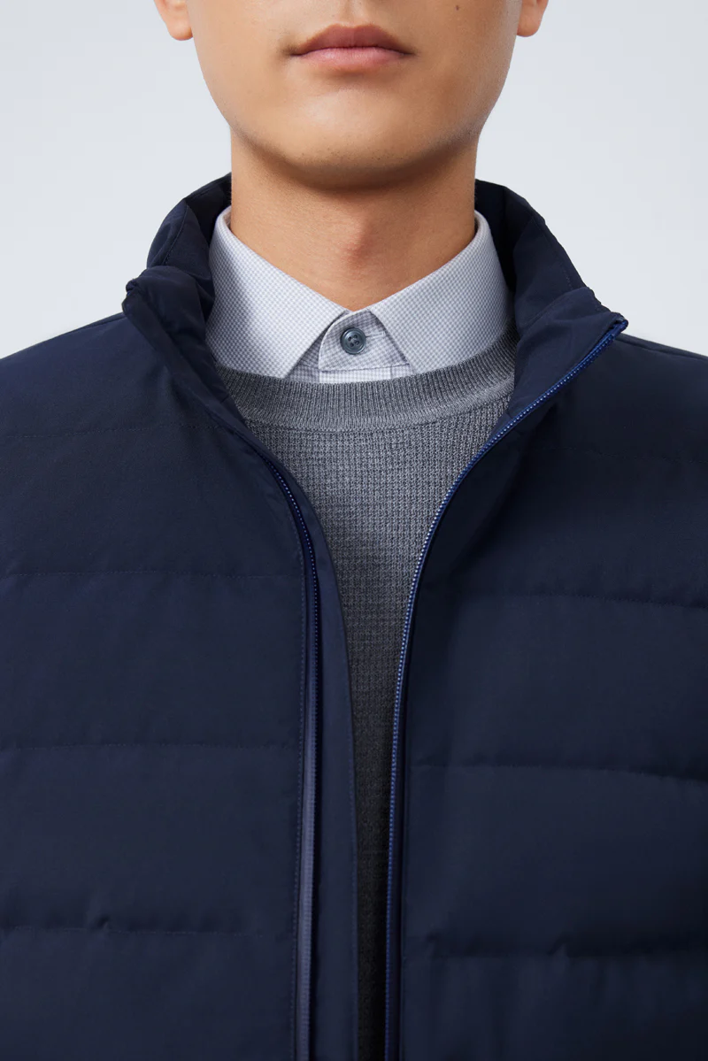 Quilted Down Jacket | Navy NYDW01 - Image 2
