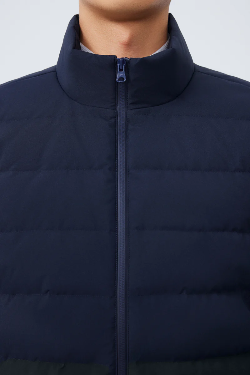 Quilted Down Jacket | Navy NYDW01 - Image 3