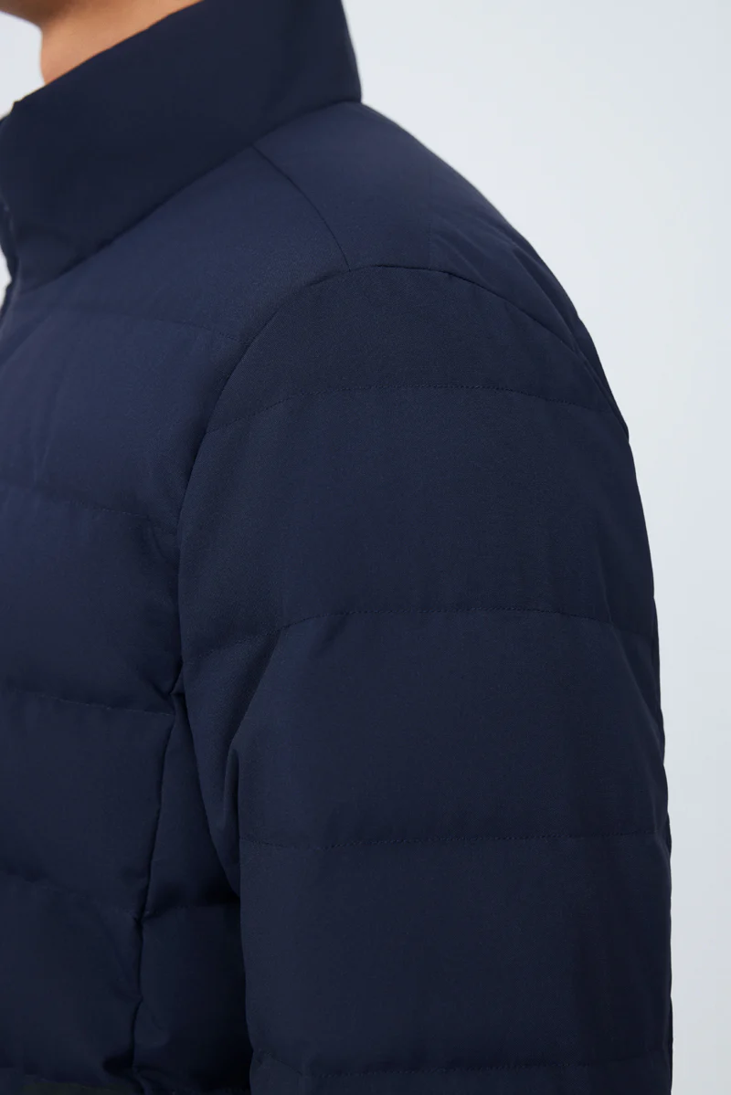 Quilted Down Jacket | Navy NYDW01 - Image 5