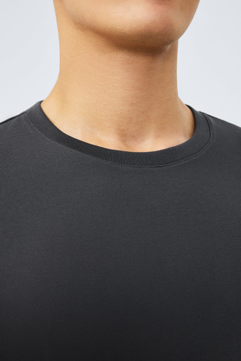 Regal Crew Neck Long Sleeve T-Shirt | Dark Grey GYE161 - Image 2