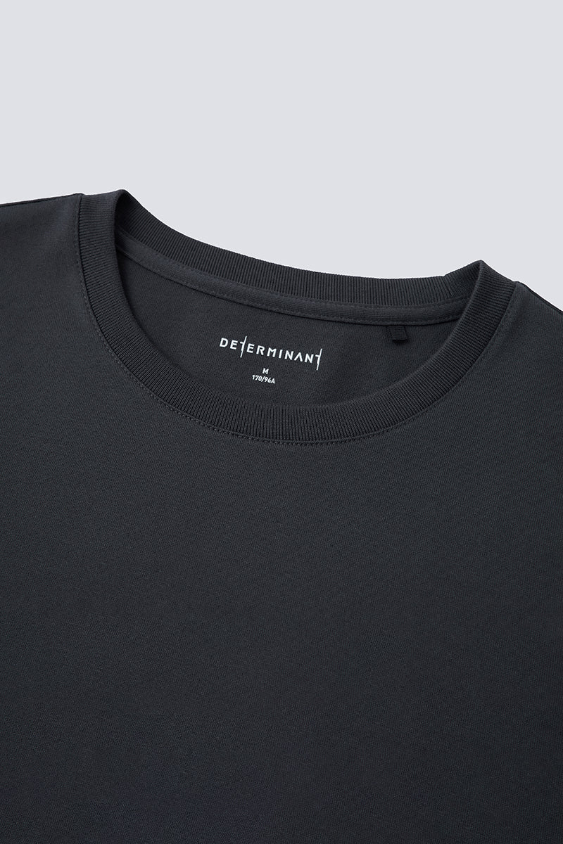 Regal Crew Neck Long Sleeve T-Shirt | Dark Grey GYE161 - Image 6