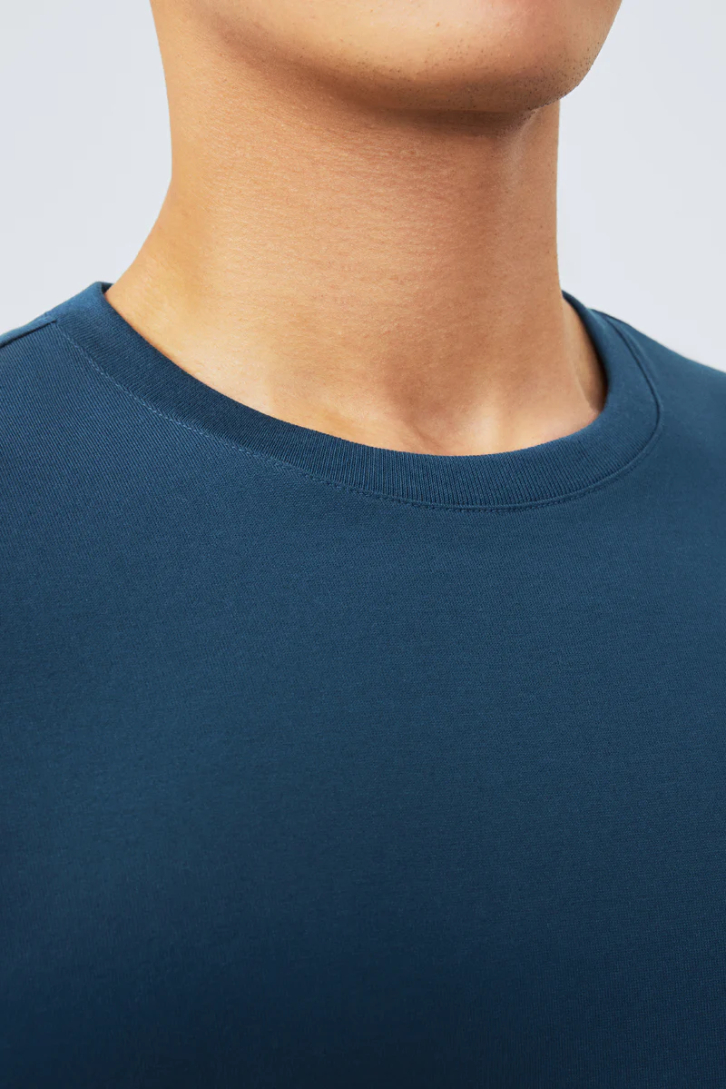 Regal Crew Neck Long Sleeve T-Shirt | Teal PT4126 - Image 2