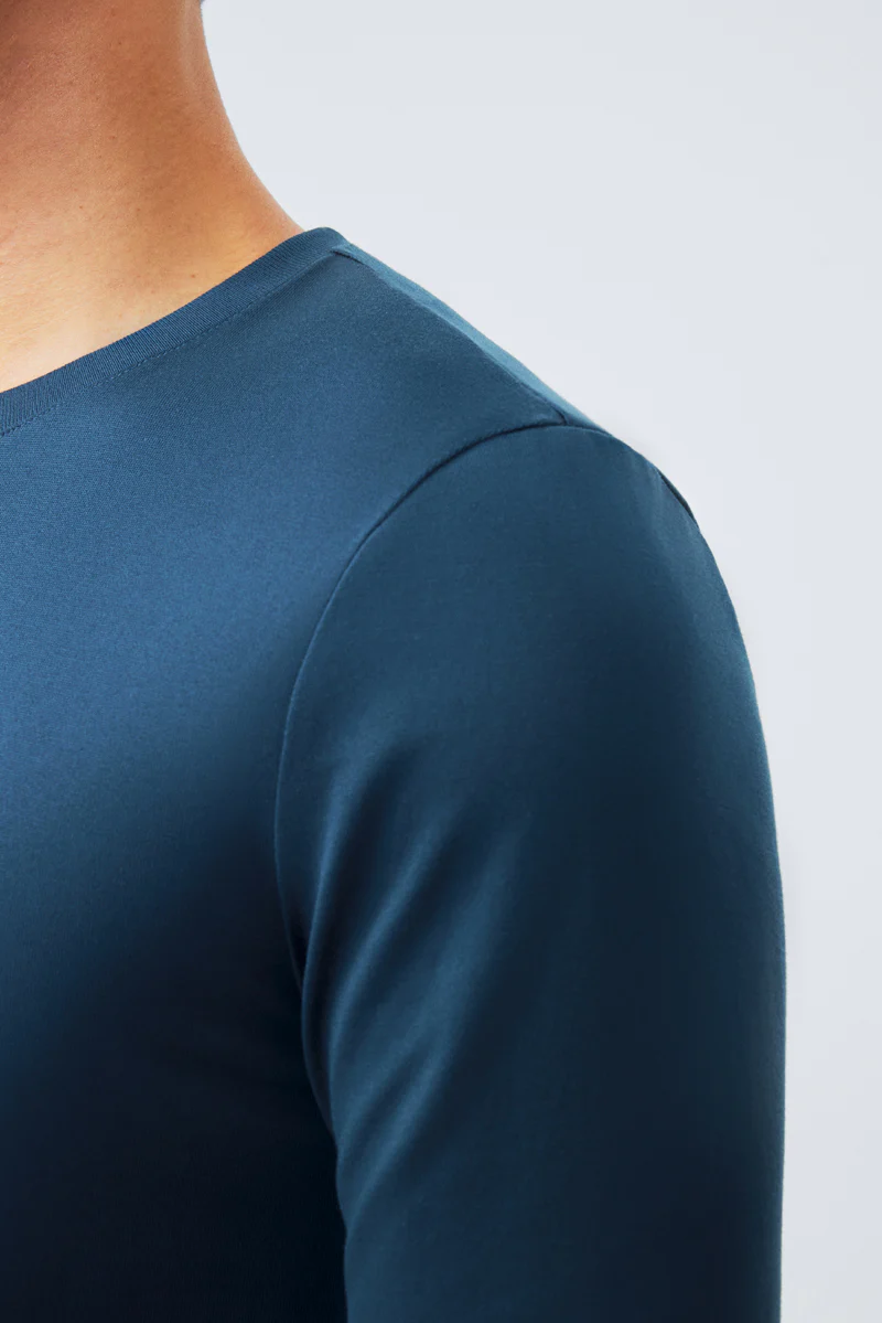 Regal Crew Neck Long Sleeve T-Shirt | Teal PT4126 - Image 5