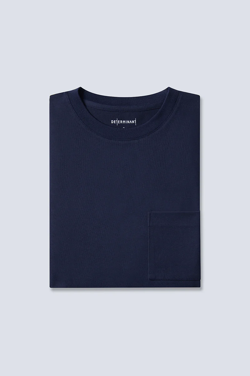 Regal Crew Neck Pocket T-Shirt | Navy NNY096 - Image 12
