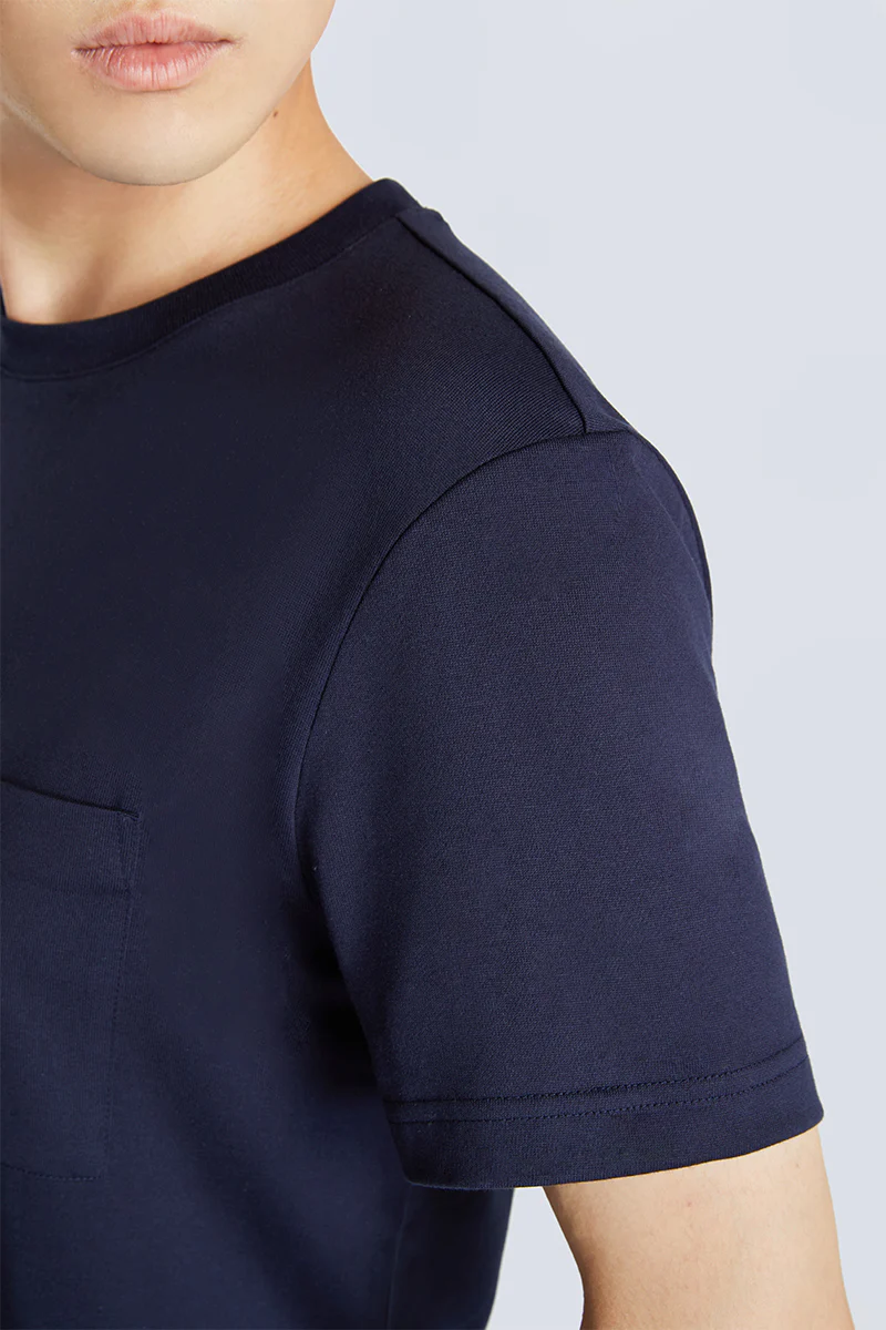 Regal Crew Neck Pocket T-Shirt | Navy NNY096 - Image 2