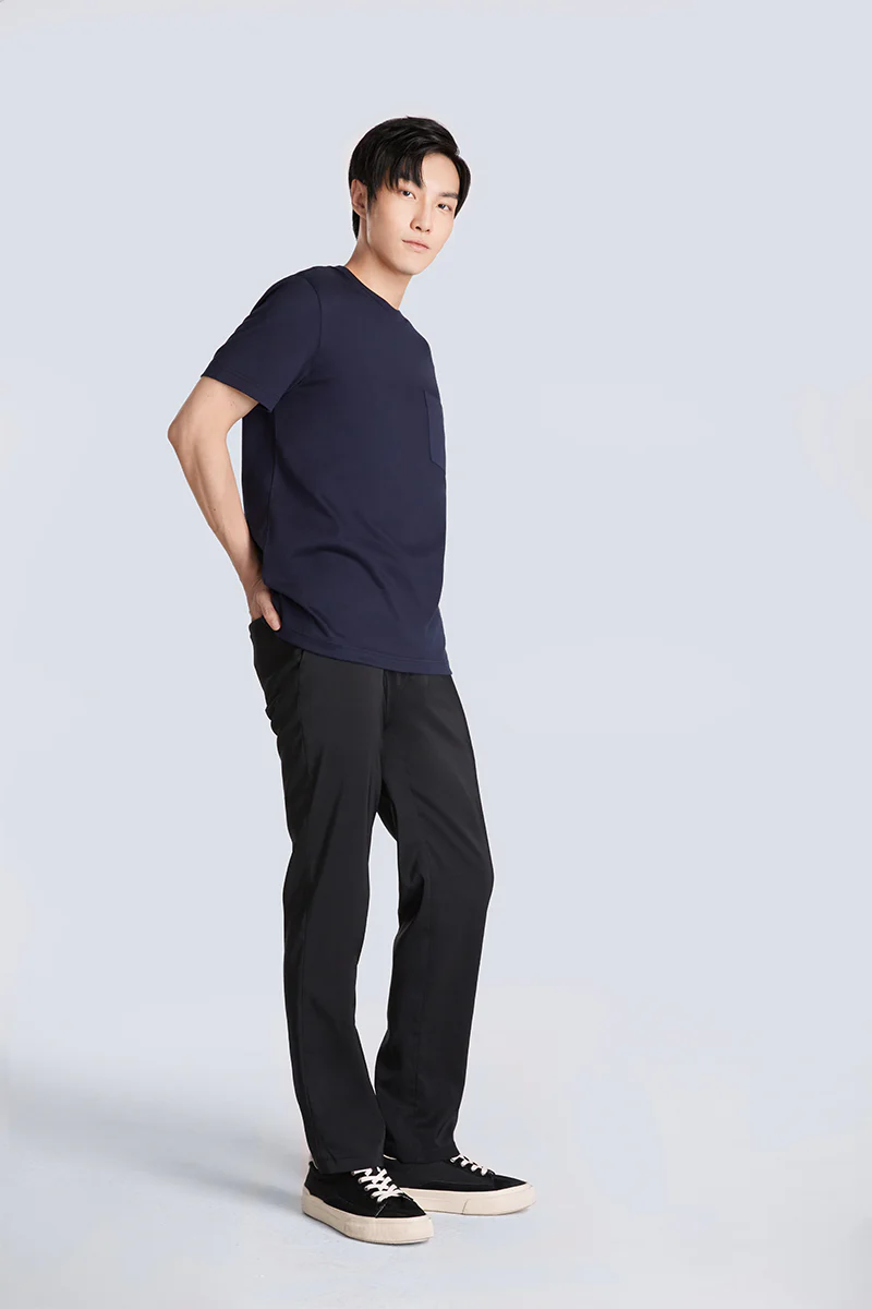 Regal Crew Neck Pocket T-Shirt | Navy NNY096 - Image 3