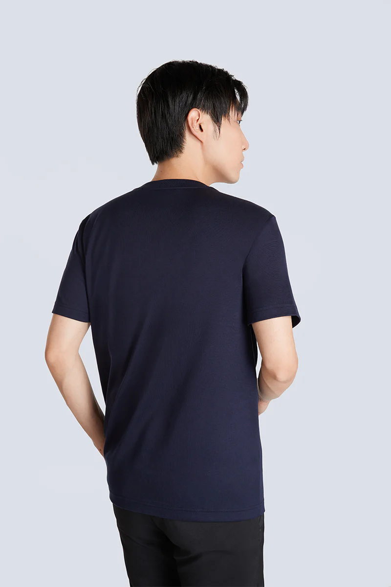 Regal Crew Neck Pocket T-Shirt | Navy NNY096 - Image 4