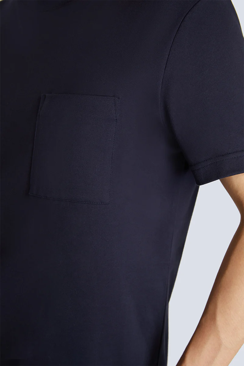 Regal Crew Neck Pocket T-Shirt | Navy NNY096 - Image 5