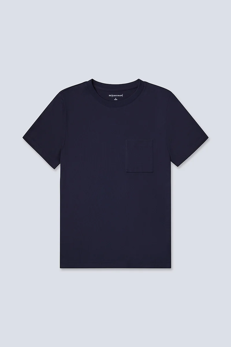 Regal Crew Neck Pocket T-Shirt | Navy NNY096 - Image 8
