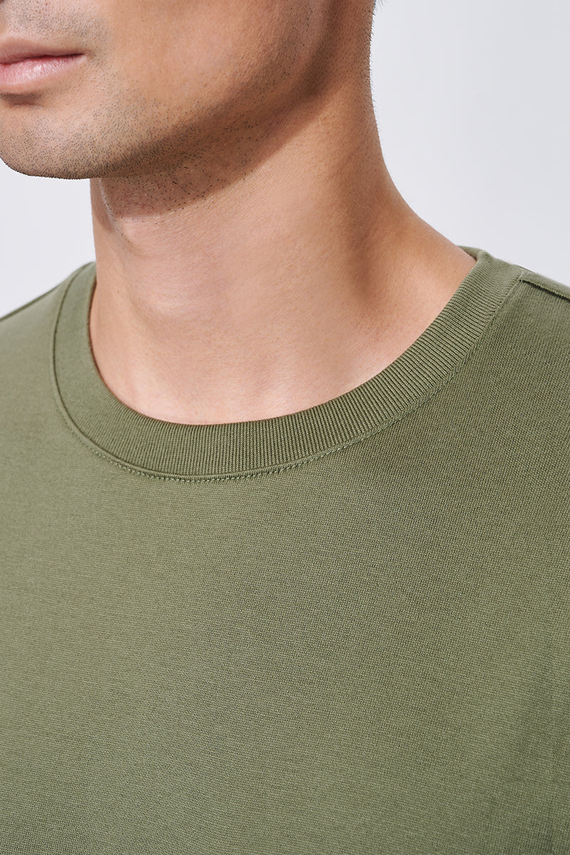 Regal Crew Neck Pocket T-Shirt | Olive GNE474 - Image 2