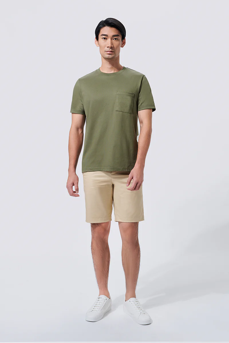 Regal Crew Neck Pocket T-Shirt | Olive GNE474 - Image 3