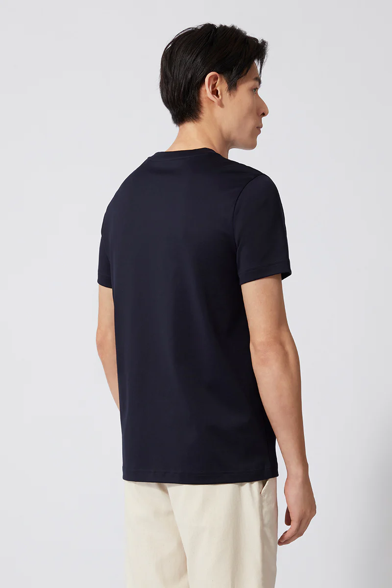Regal Crew Neck T-Shirt | Navy NNY096 - Image 4
