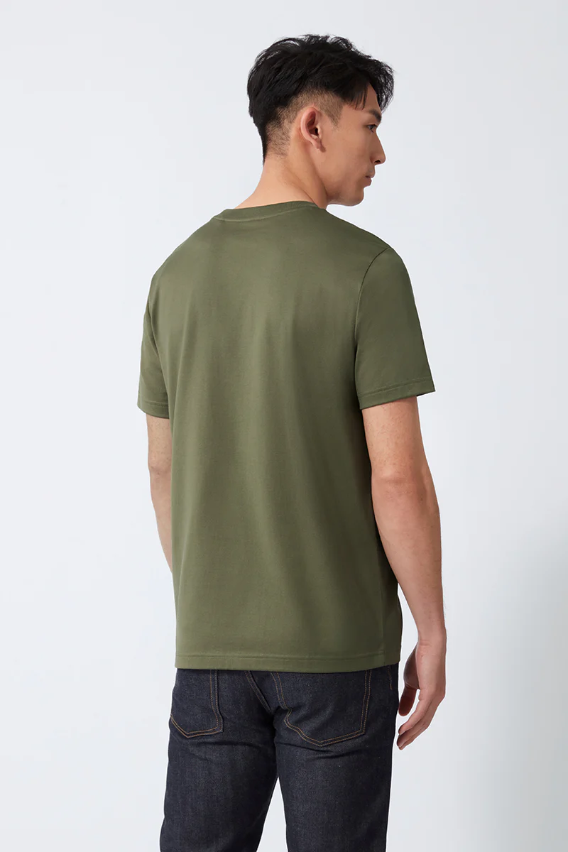Regal Crew Neck T-Shirt | Olive GNE474 - Image 4