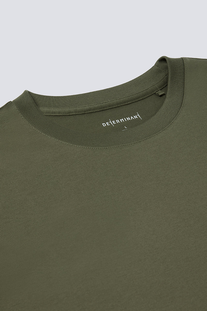 Regal Crew Neck T-Shirt | Olive GNE474 - Image 5