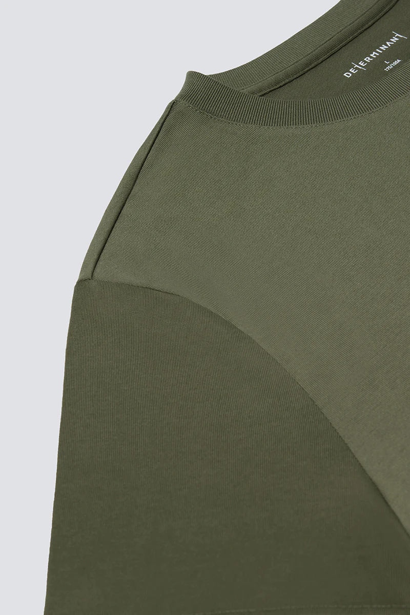 Regal Crew Neck T-Shirt | Olive GNE474 - Image 6