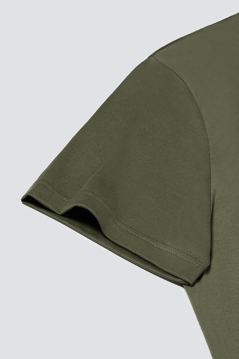 Regal Crew Neck T-Shirt | Olive GNE474 - Image 7