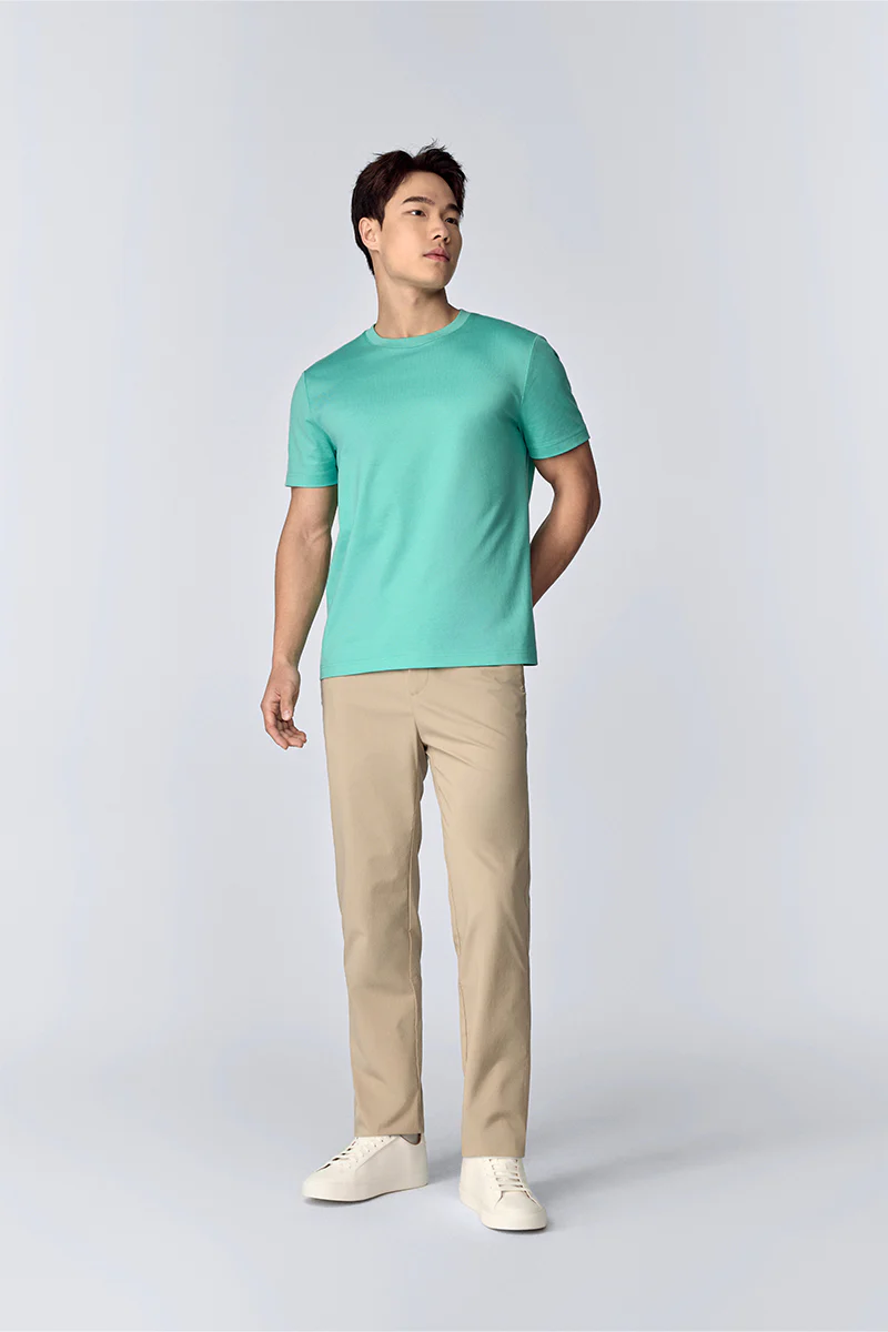 Regal Crew Neck T-Shirt | Turquoise Green PT5218 - Image 2