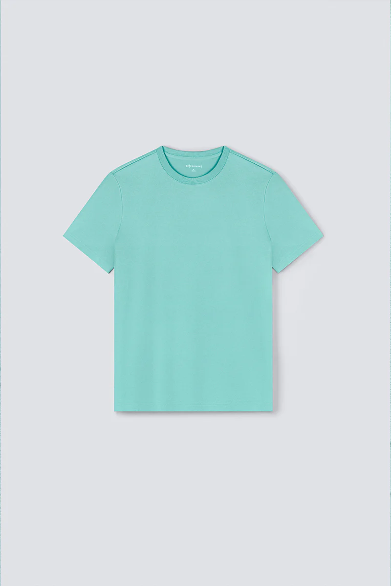 Regal Crew Neck T-Shirt | Turquoise Green PT5218 - Image 3