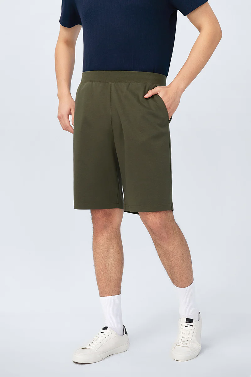 Regal Double-Knit Sweat Shorts | Dark Green 22623N - Image 2
