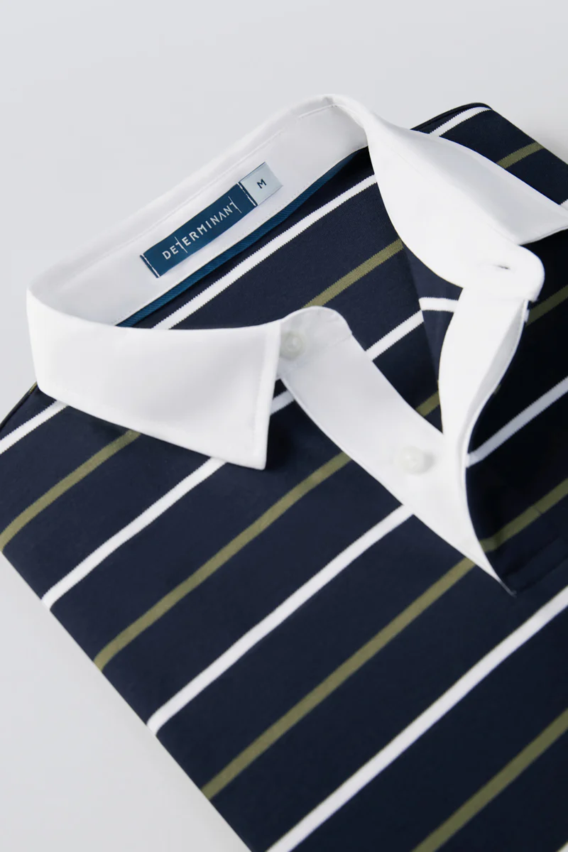 Regal Interlock Long Sleeve Rugby Shirt | Navy Multi-Stripes P05Z02 - Image 7