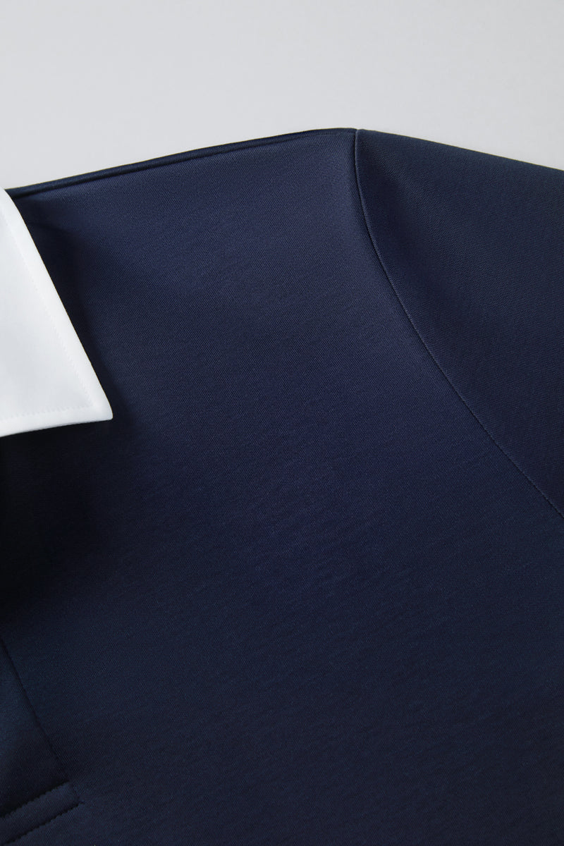 Regal Interlock Long Sleeve Rugby Shirt | Navy NNY096 - Image 10