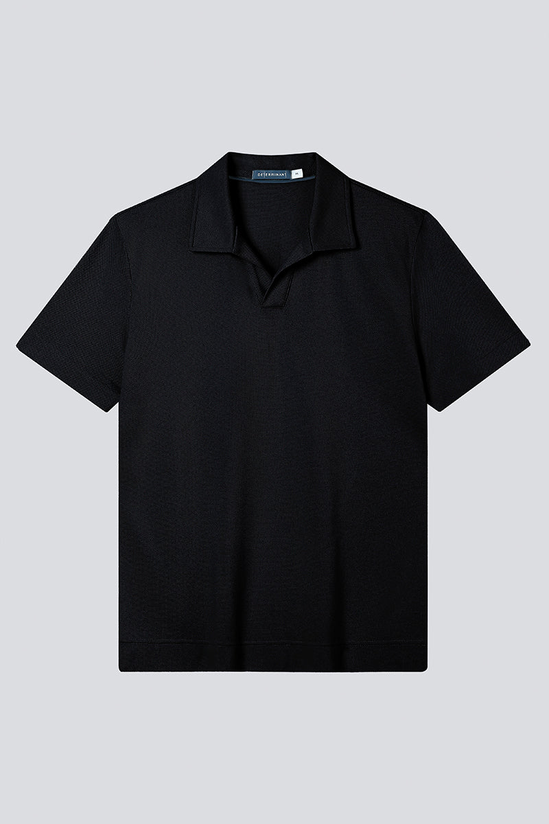 Regal Pique Buttonless Polo | Black BKFD01 - Image 8