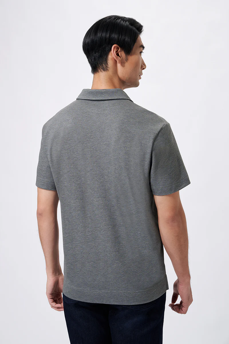 Regal Pique Buttonless Polo | Dark Grey EBCG30 - Image 4