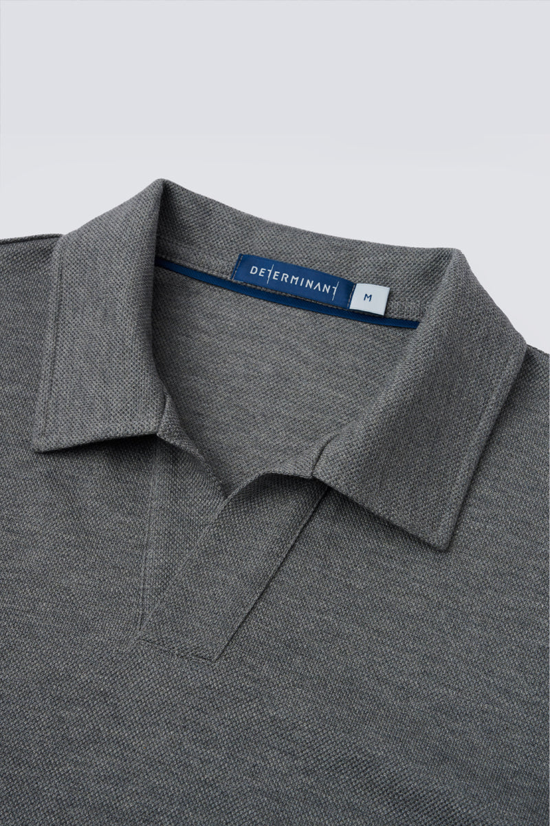 Regal Pique Buttonless Polo | Dark Grey EBCG30 - Image 6