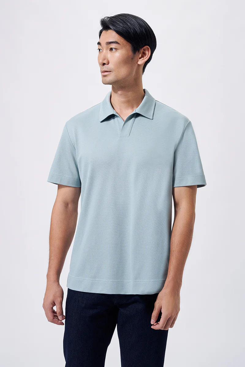 Regal Pique Buttonless Polo | Green GYE111