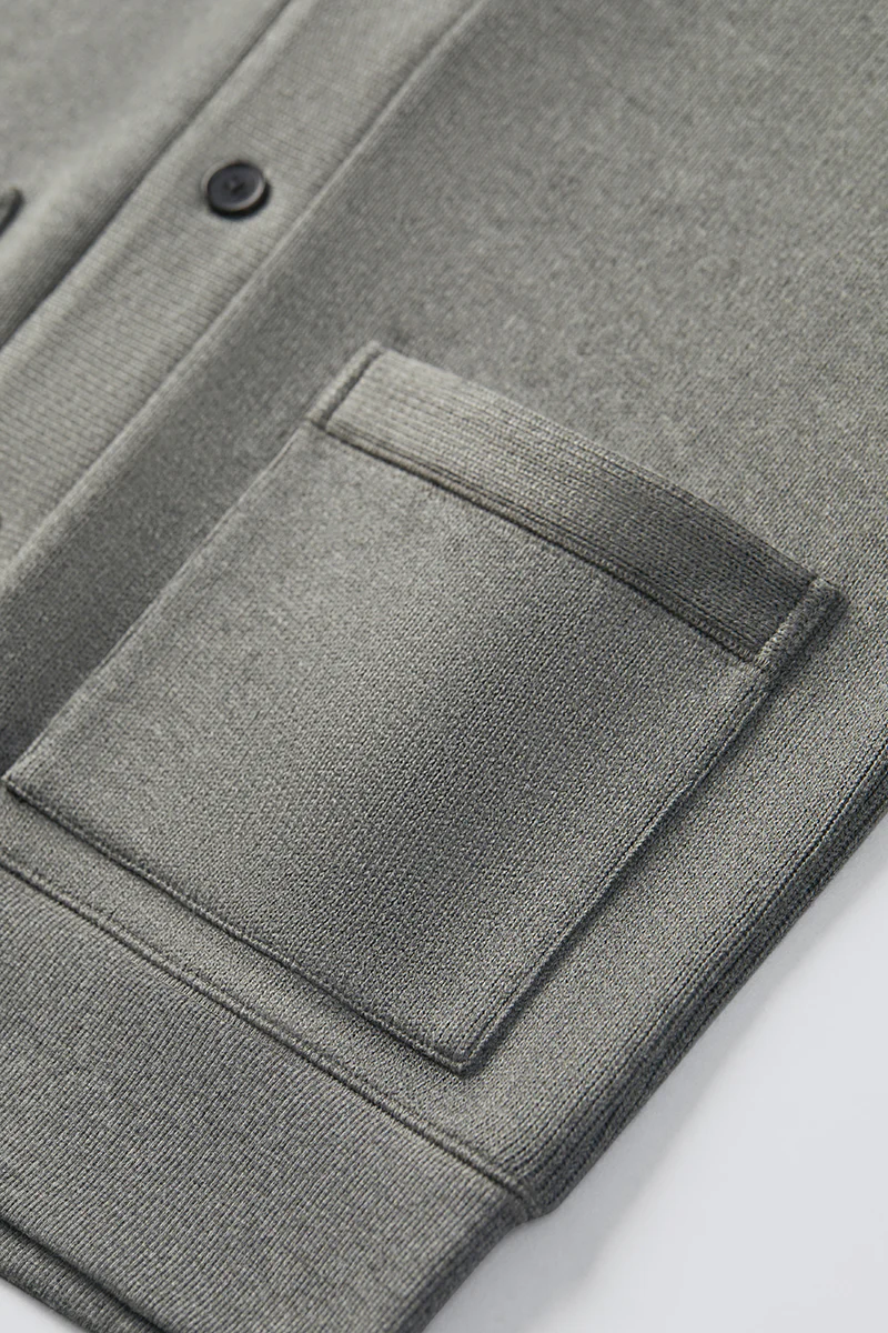 Regal Shawl Collar Cardigan | Dark Grey BC5060 - Image 10