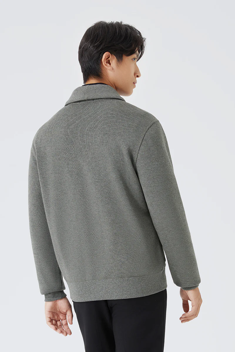 Regal Shawl Collar Cardigan | Dark Grey BC5060 - Image 4