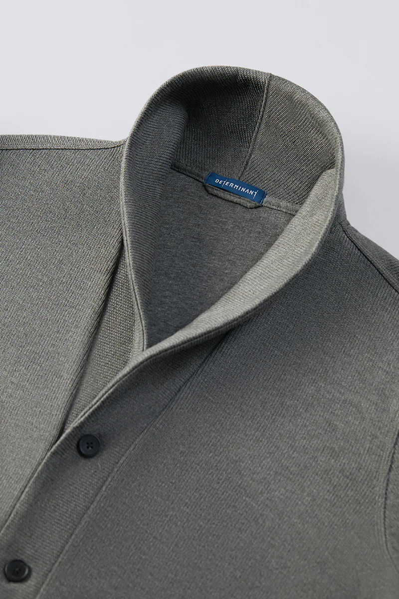 Regal Shawl Collar Cardigan | Dark Grey BC5060 - Image 7