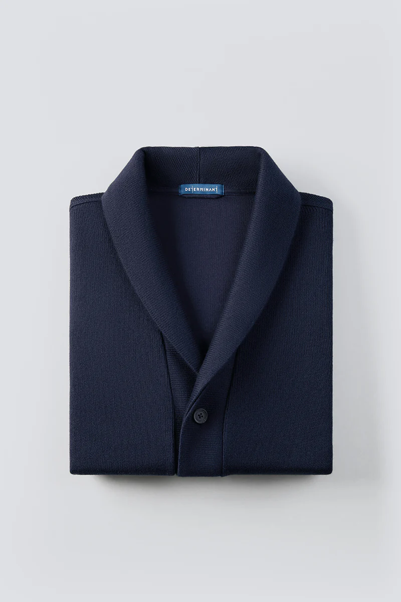 Regal Shawl Collar Cardigan | Navy NNY096 - Image 13