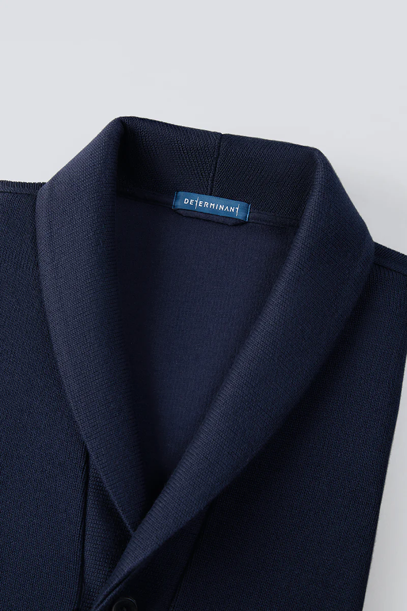 Regal Shawl Collar Cardigan | Navy NNY096 - Image 6