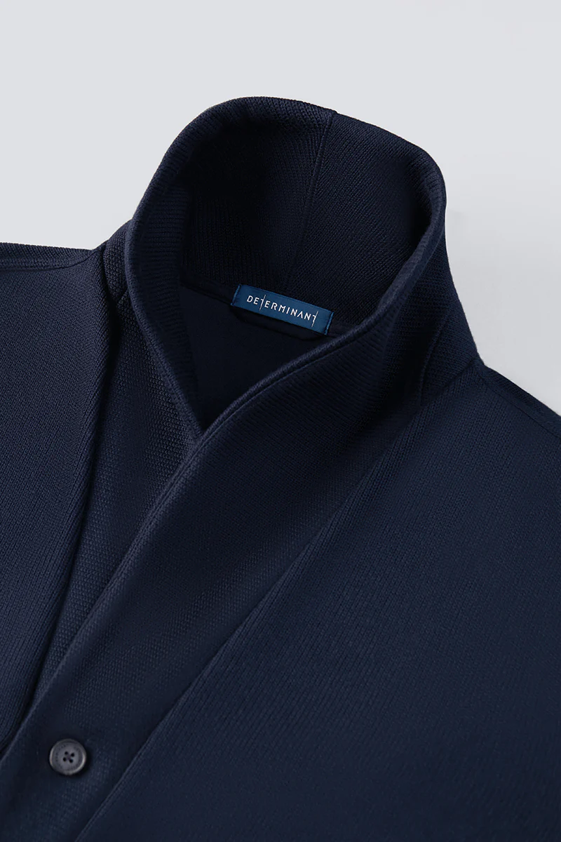 Regal Shawl Collar Cardigan | Navy NNY096 - Image 7