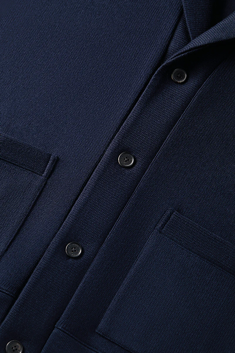 Regal Shawl Collar Cardigan | Navy NNY096 - Image 8
