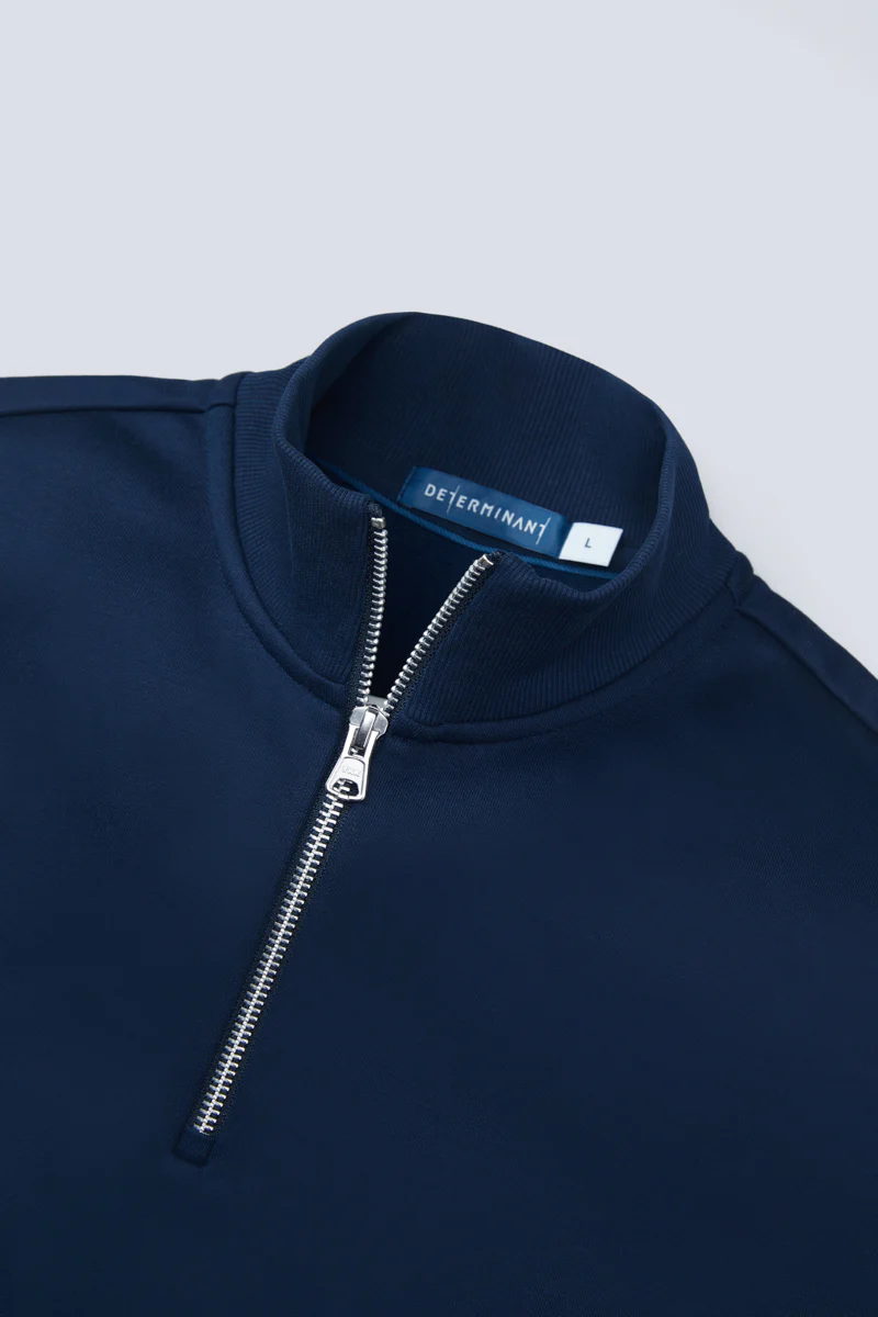 Regal Slim Fleece Half Zip Sweatshirt | Navy 14036N - Image 6