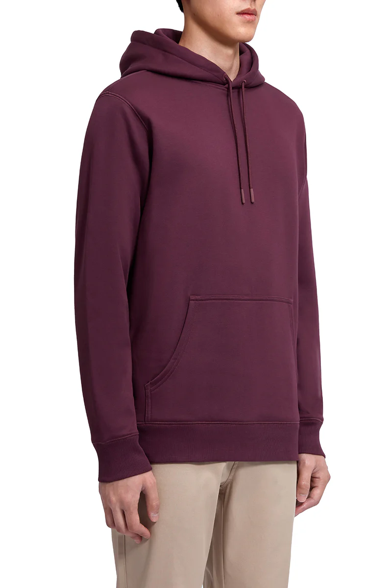 Slim Fleece Hoodie | Burgundy RDE179 - Image 3