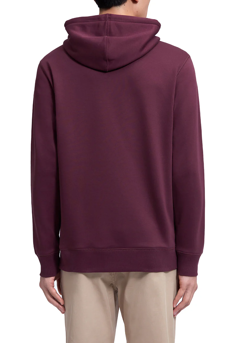 Slim Fleece Hoodie | Burgundy RDE179 - Image 4