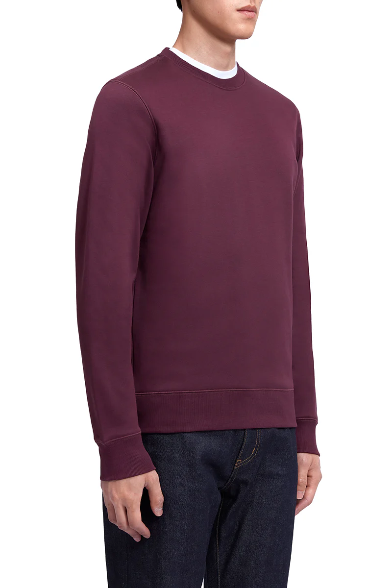 Slim Fleece Sweatshirt | Burgundy RDE179 - Image 3