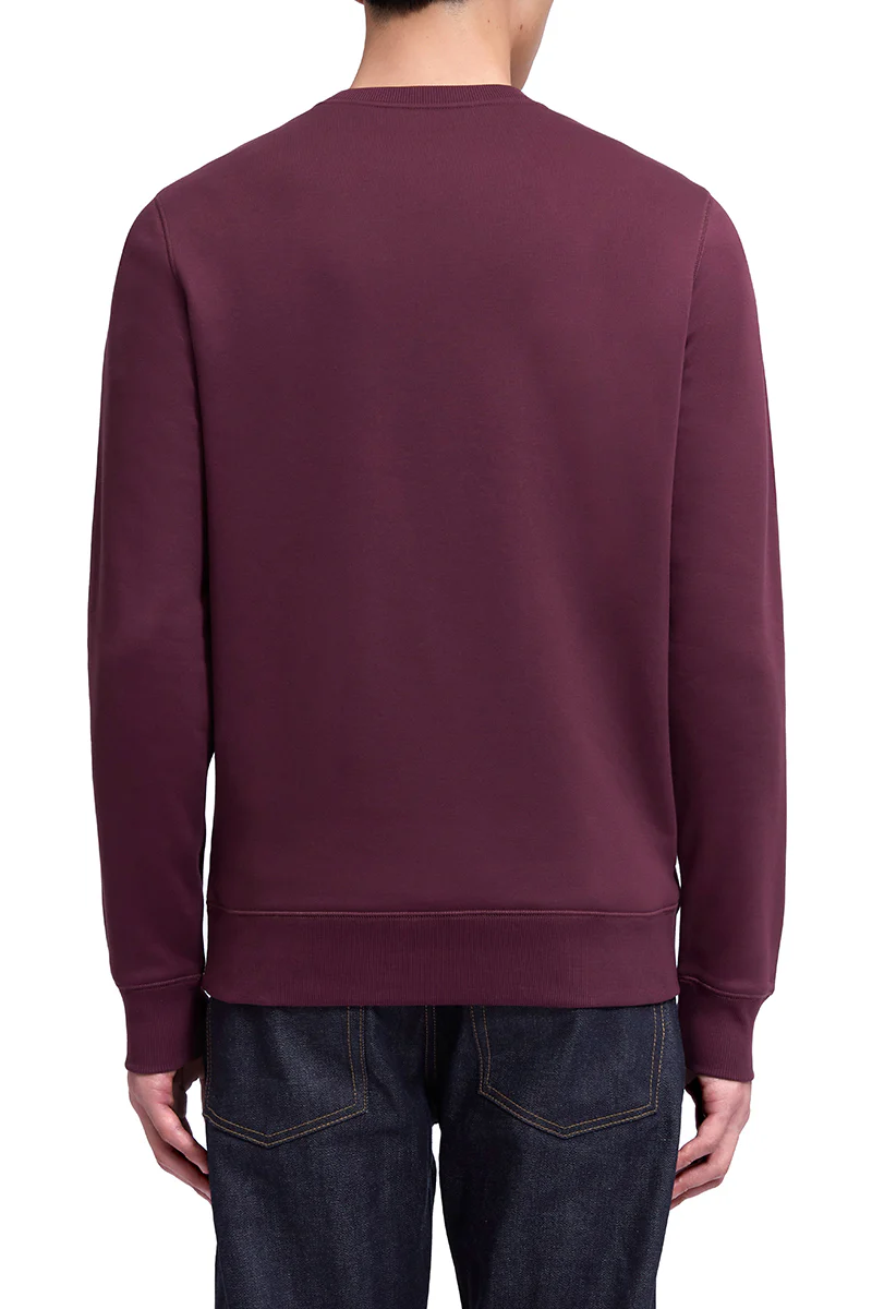 Slim Fleece Sweatshirt | Burgundy RDE179 - Image 4