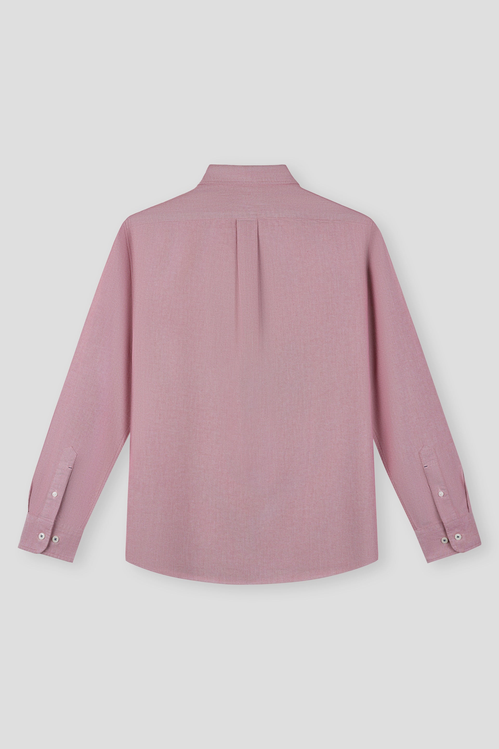 Soft Oxford Button-Down Casual Shirt | Burgundy 13028N - Image 3