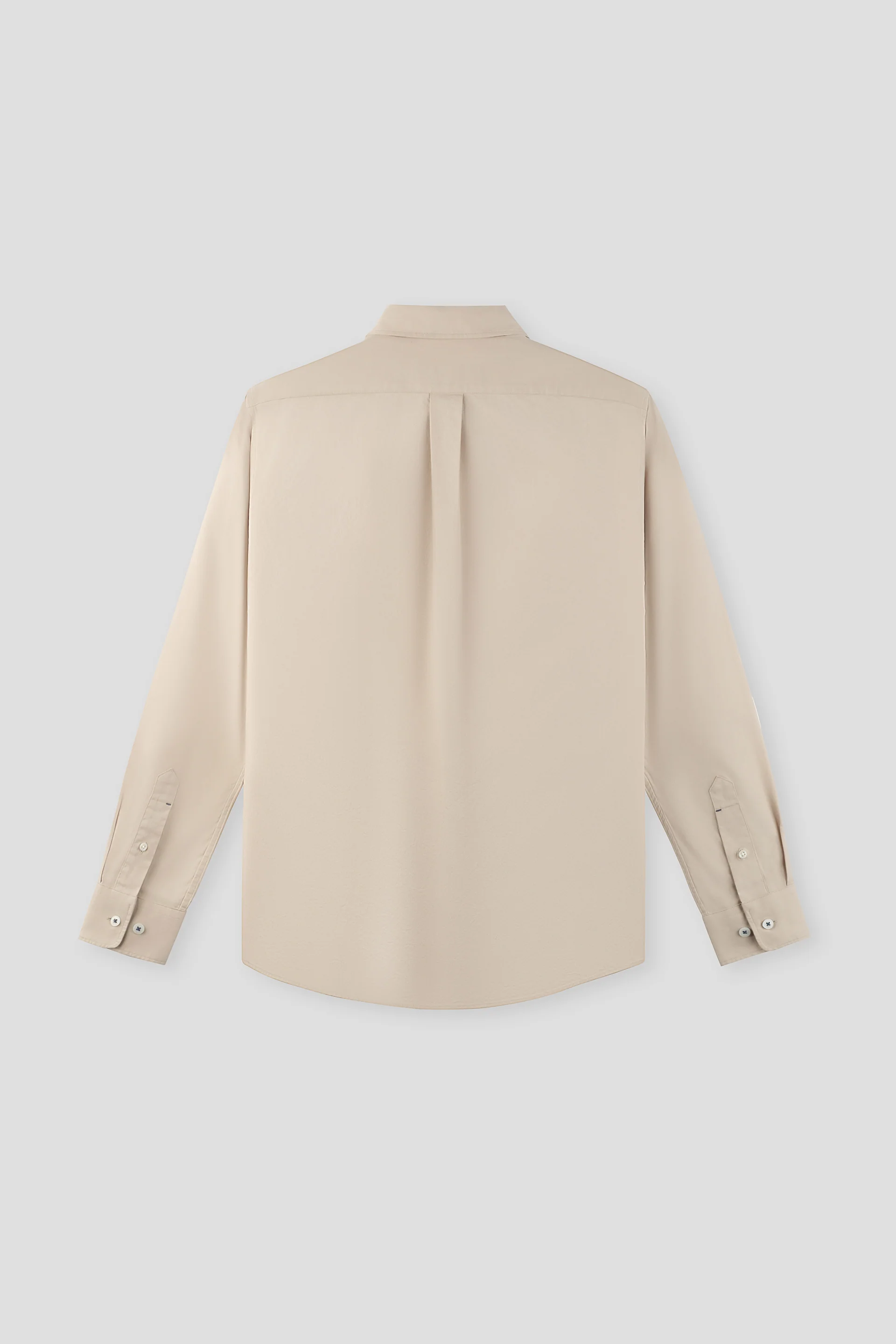 Soft Twill Point Collar Casual Shirt | Khaki 8036NZ - Image 3