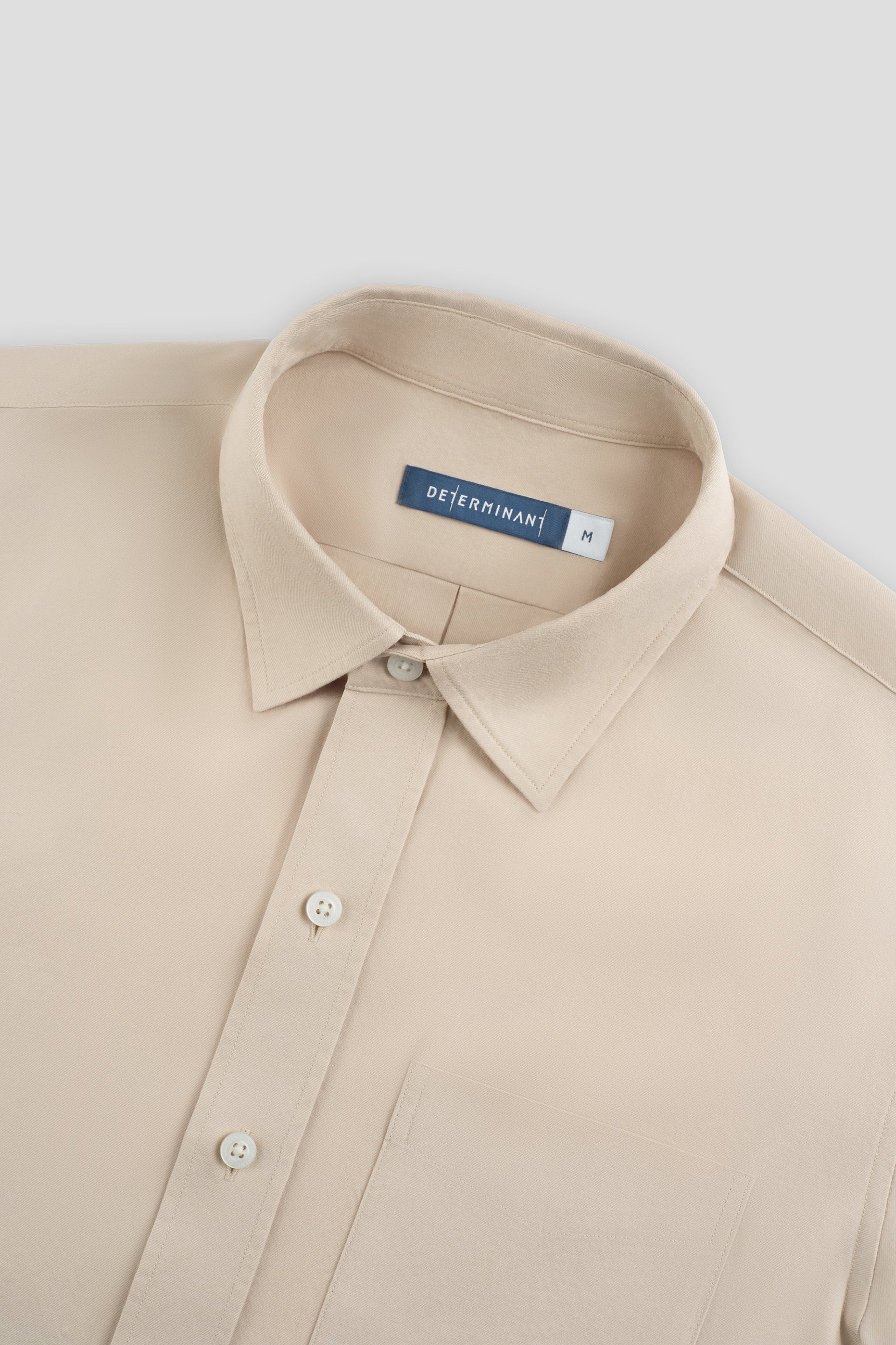Soft Twill Point Collar Casual Shirt | Khaki 8036NZ - Image 4