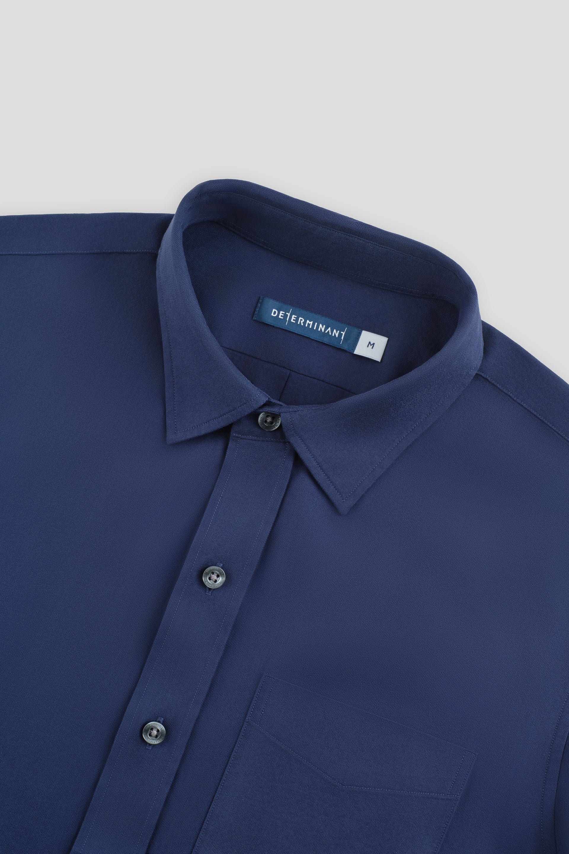 Soft Twill Point Collar Casual Shirt | Navy 6583NZ - Image 4