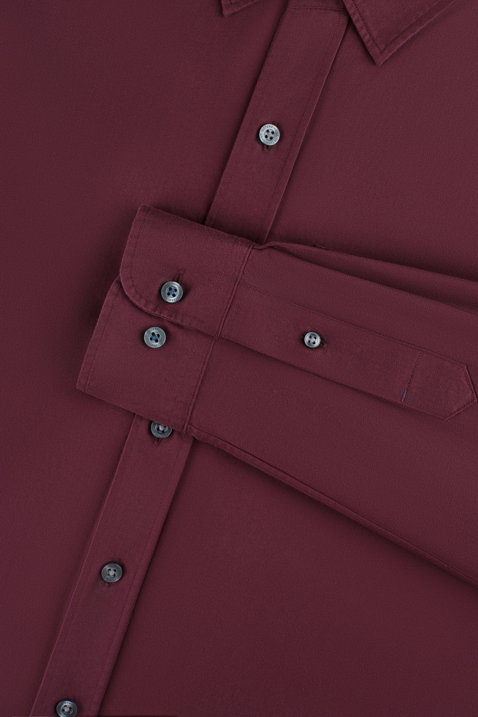 Soft Twill Point Collar Casual Shirt | Plum Burgundy 14460N - Image 5