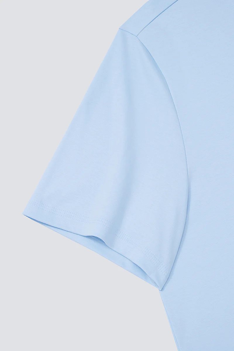 Softex Crew Neck T-Shirt | Light Blue BLFL01 - Image 2