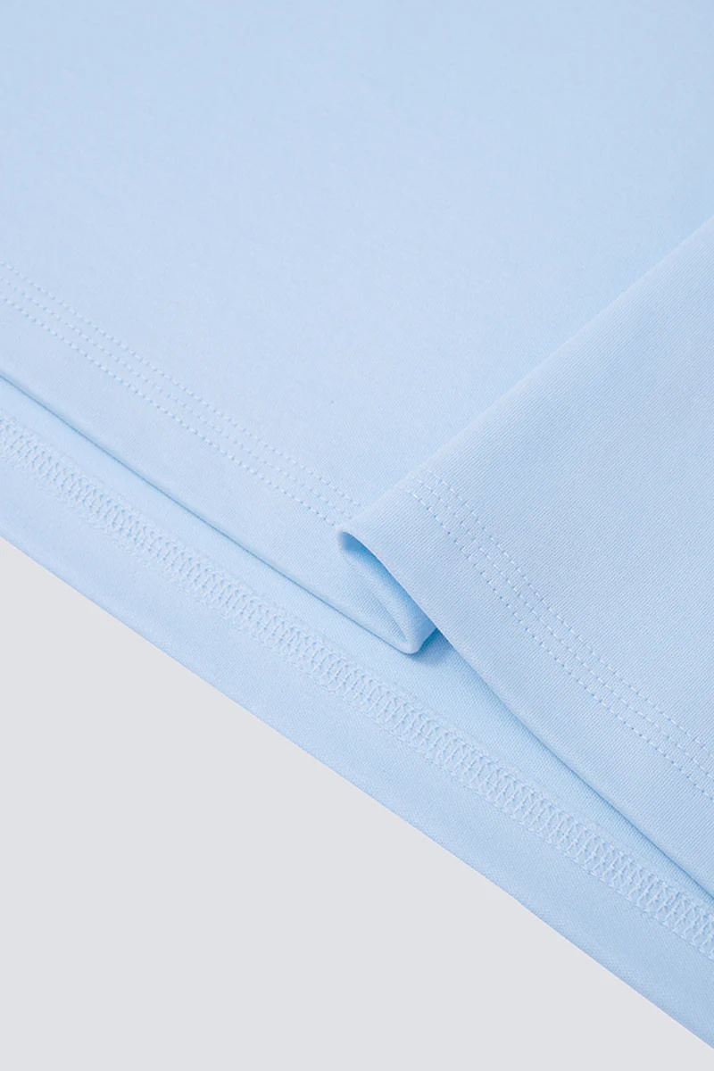 Softex Crew Neck T-Shirt | Light Blue BLFL01 - Image 3
