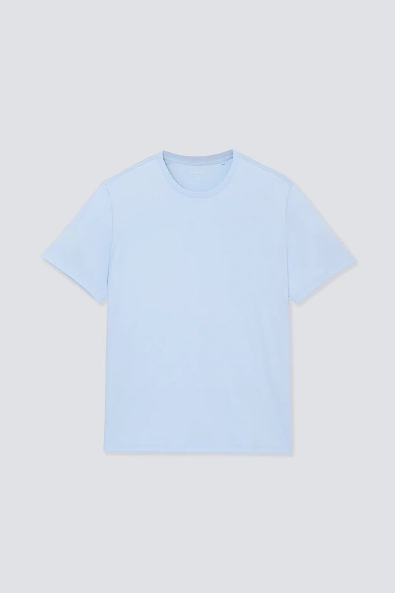 Softex Crew Neck T-Shirt | Light Blue BLFL01 - Image 5