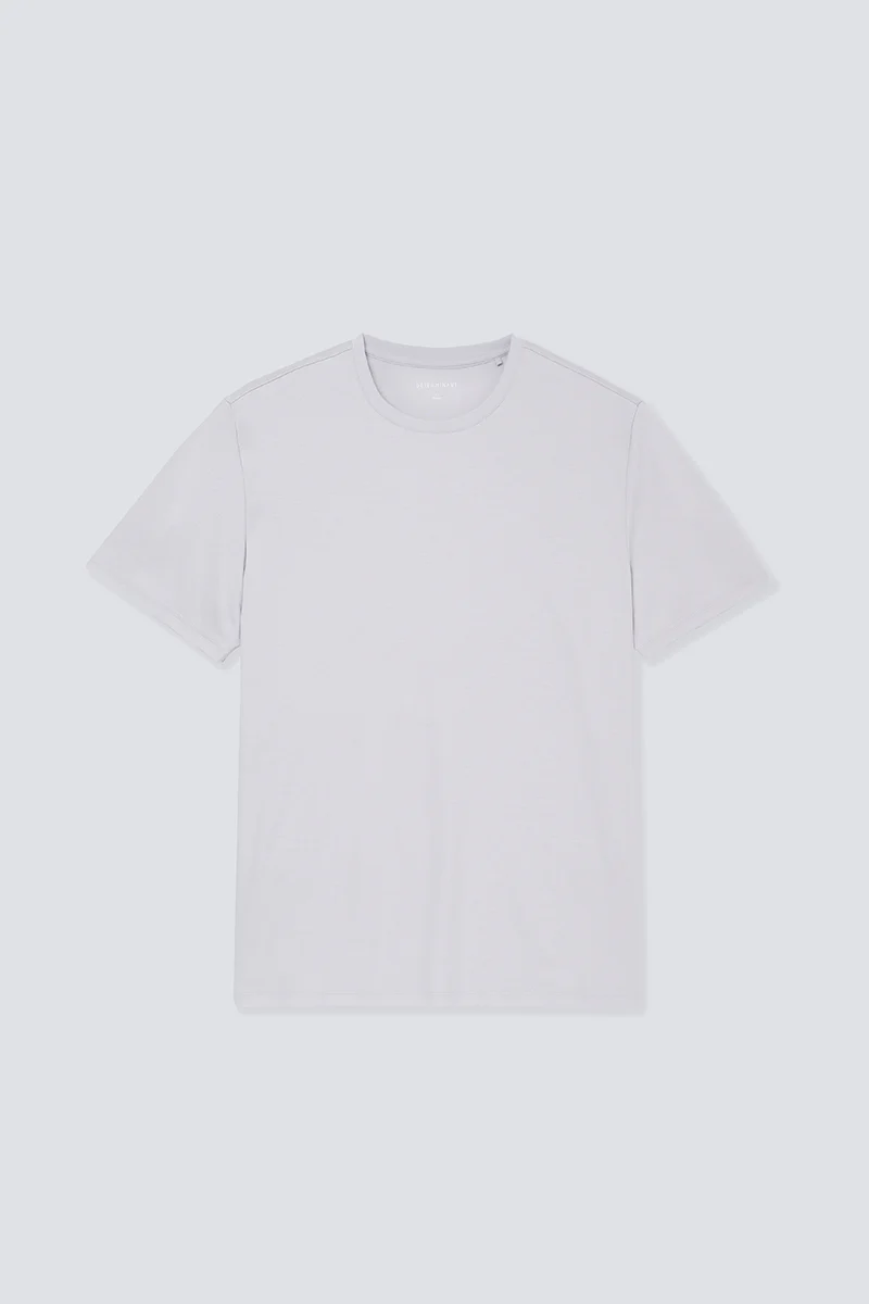 Softex Crew Neck T-Shirt | Light Grey GYFL01 - Image 5